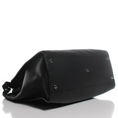 Fendi Cuoio Romano Selleria Bi-Color Large Peekaboo Iconic Satchel Black Mou 14 of 20