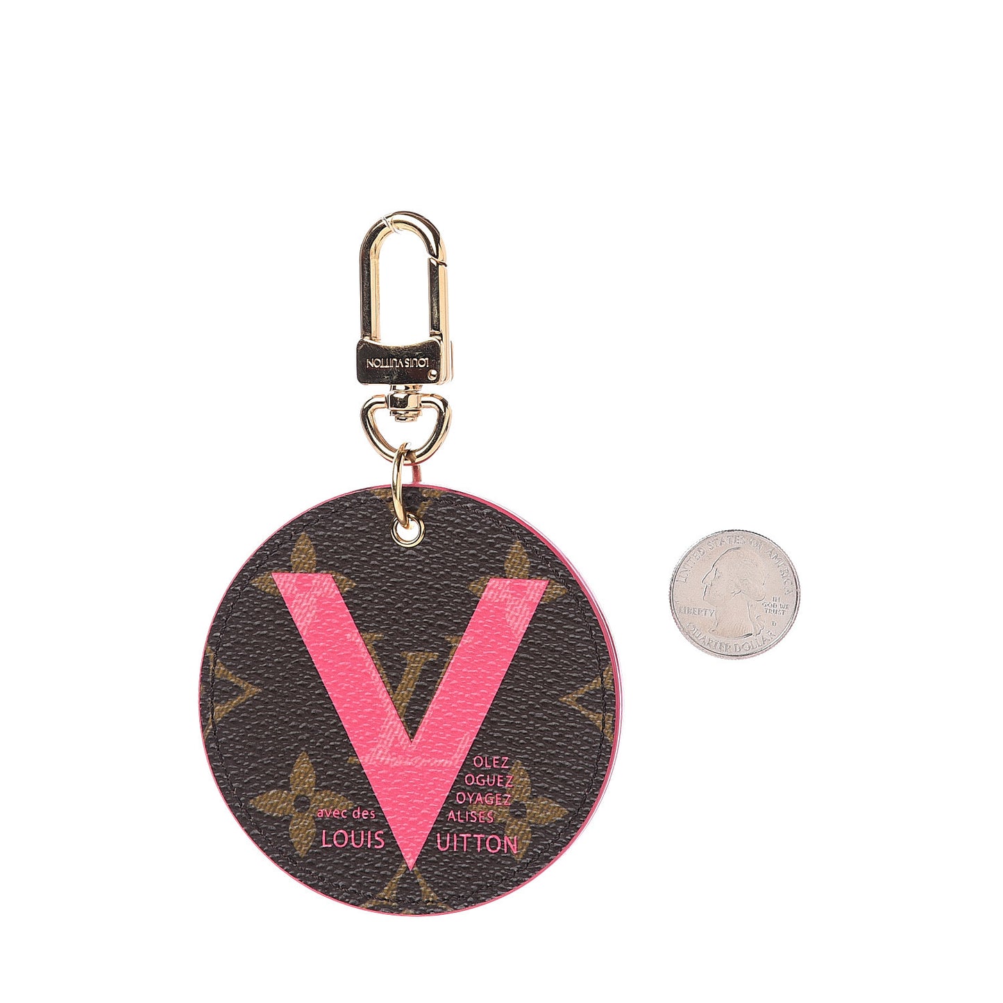 Monogram Illustre V Bag Charm Key Ring Grenade