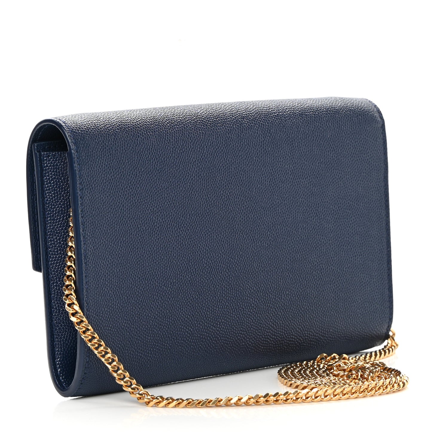 Grain De Poudre Monogram Uptown Chain Wallet Blue Charron