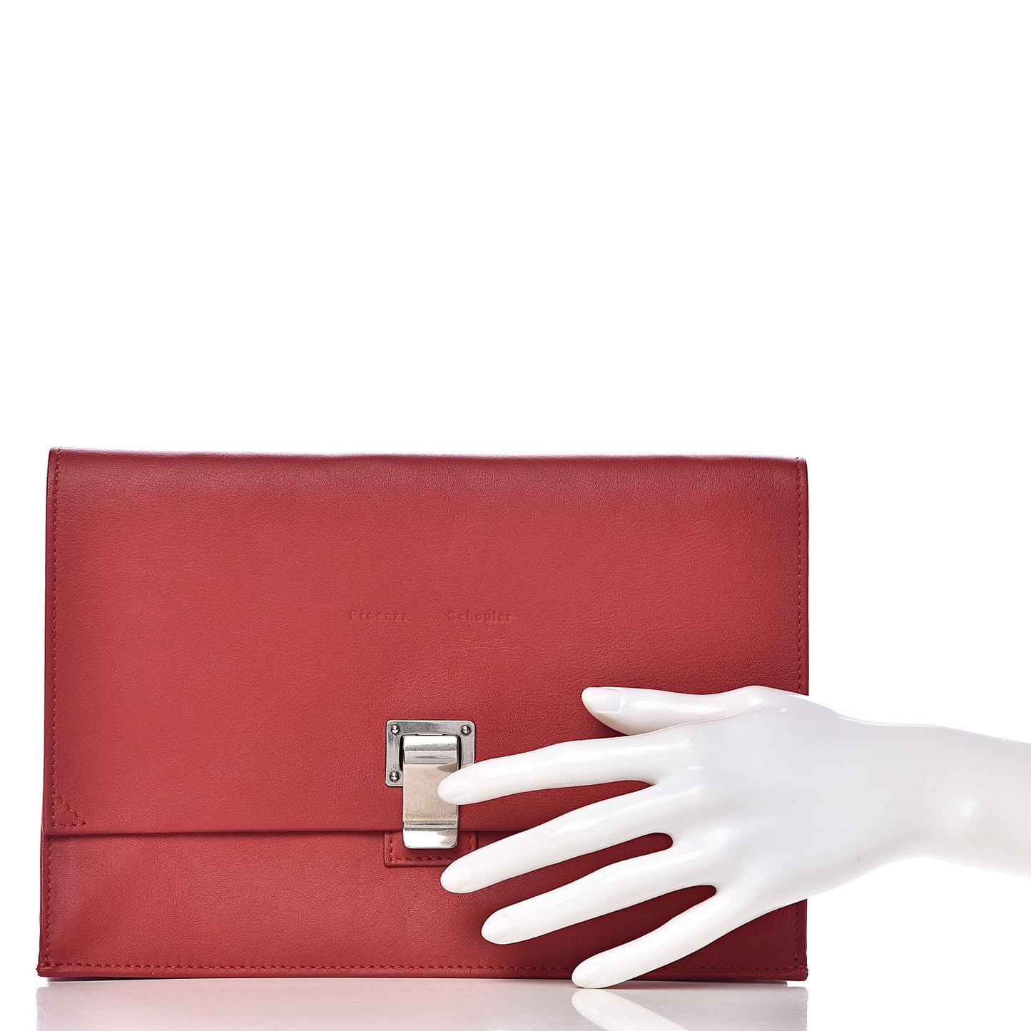 Lambskin Small Lunch Bag Clutch Red