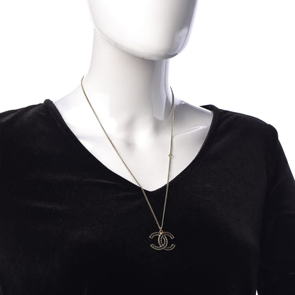 Chanel Enamel Beaded CC Necklace Gold Black 2 of 4