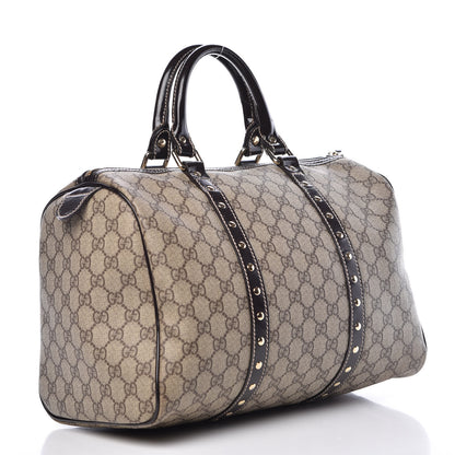 Gucci Monogram Guccissima Hearts Studded Medium Joy Boston Dark Brown 3 of 11