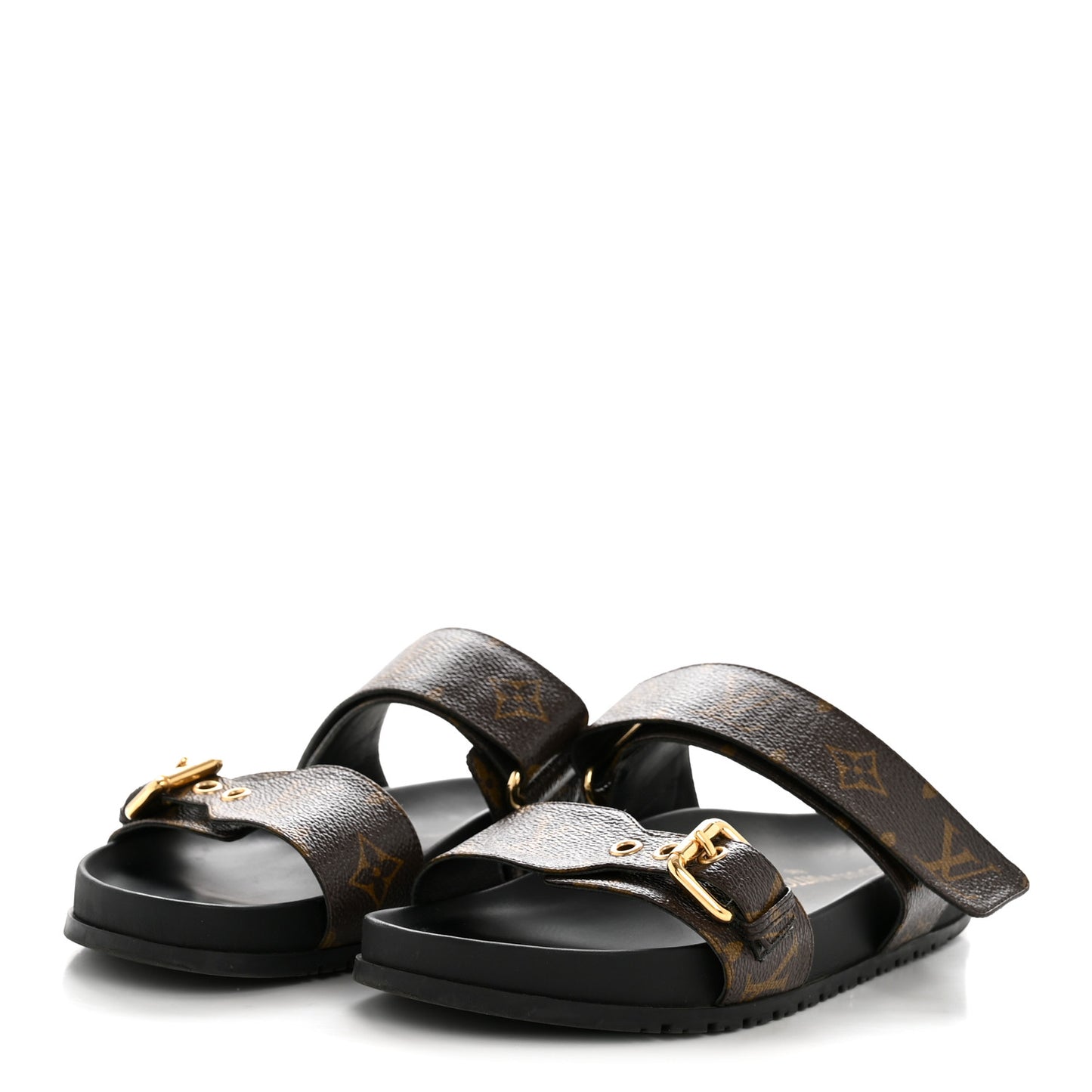 Monogram Bom Dia Mule Sandals 38 Black