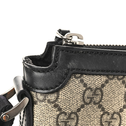 Gucci GG Supreme Monogram Web Messenger Bag Black 10 of 10