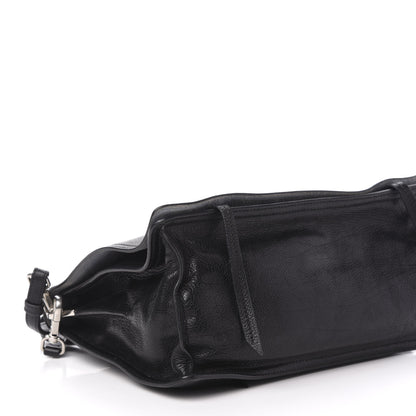 Prada Glace Calf Etiquette Flap Black Astrale 14 of 16