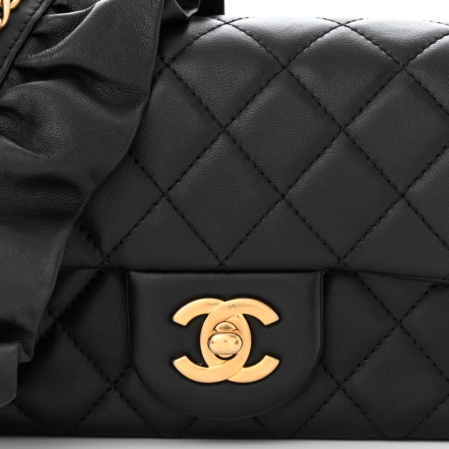 Chanel Lambskin Quilted Mini Romance Rectangular Flap Black 8 of 10