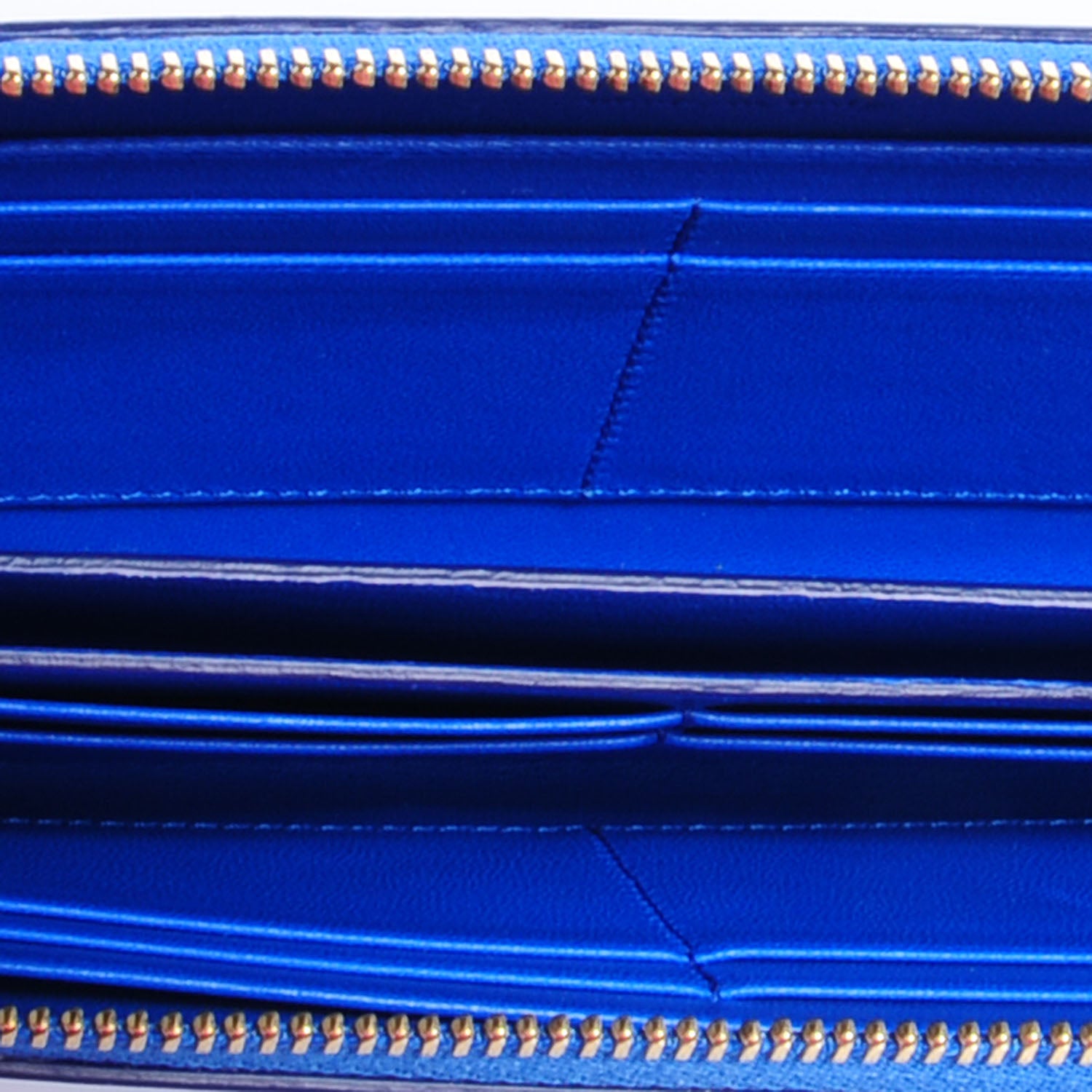 Celine Smooth Calfskin Large Half Zip Multi-Function Wallet Electric Blue 7 of 10