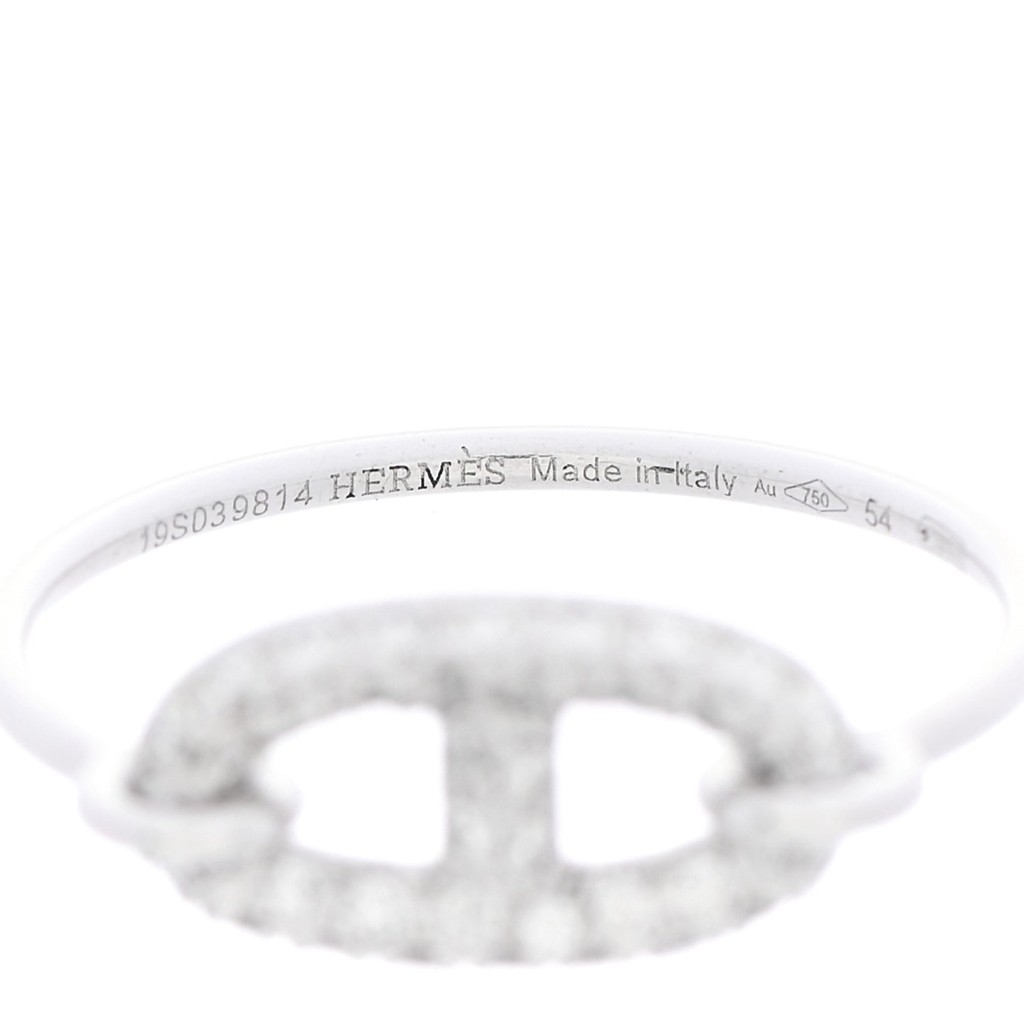 18K White Gold Diamond Farandole Ring 54 6.75