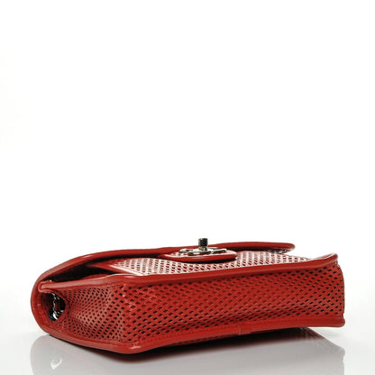 Chanel Perforated Calfskin Small Up In The Air Flap Red 4 of 8