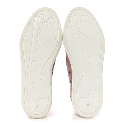 Gucci GG Monogram Calfskin Womens Low Top Sneakers 35 Pink Soft Pink 6 of 9