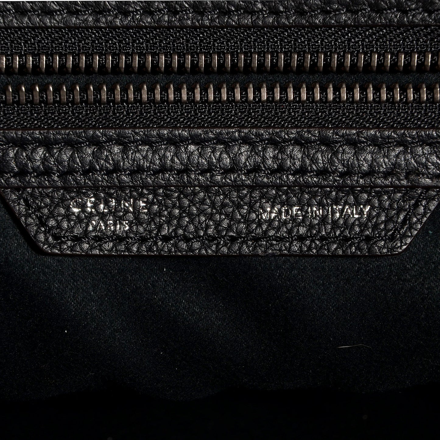 Drummed Calfskin Mini Luggage Black
