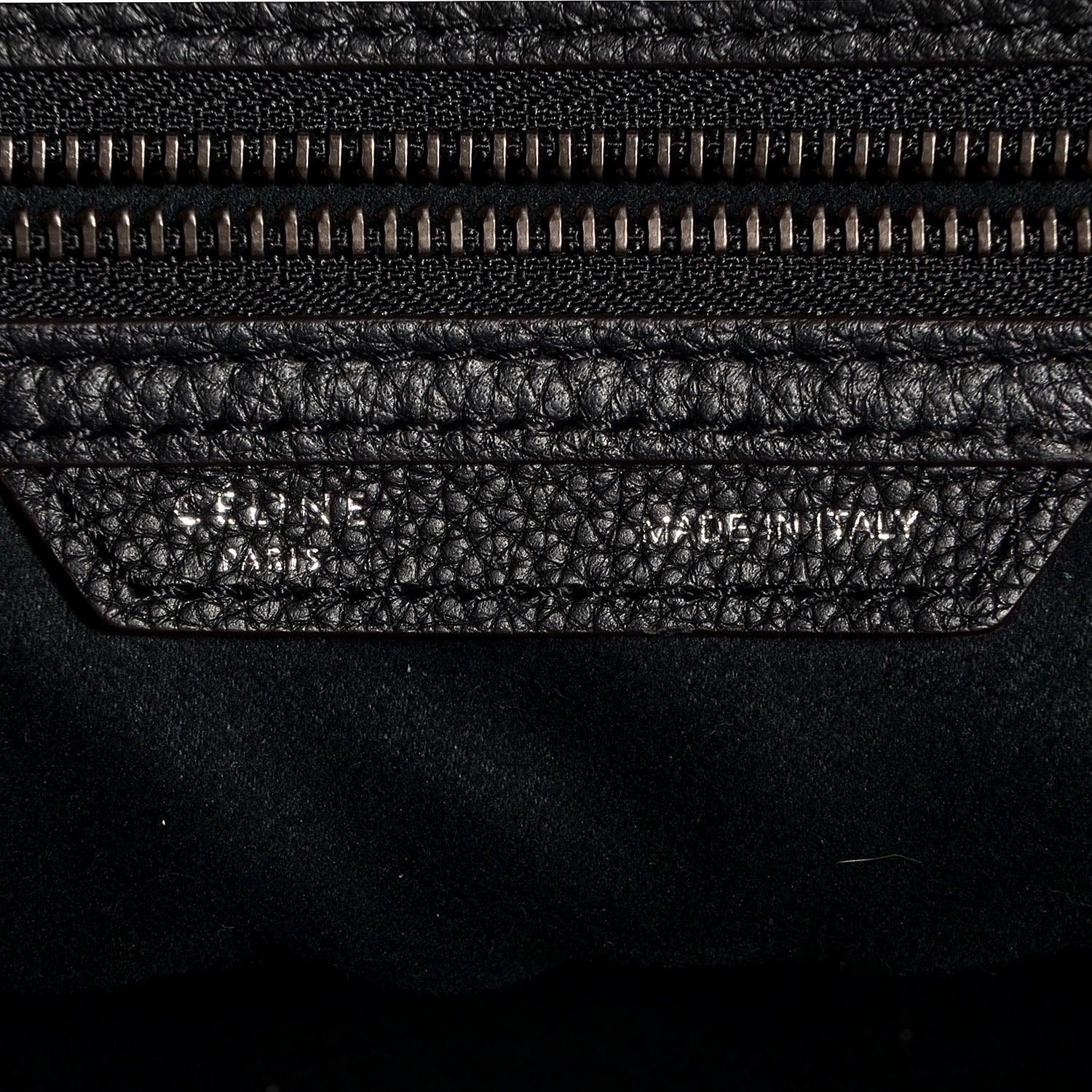 Celine Drummed Calfskin Mini Luggage Black 6 of 8