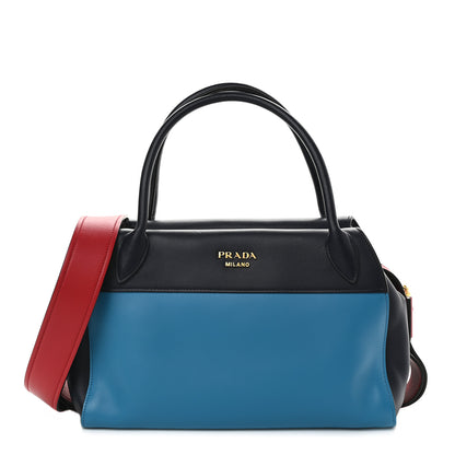 Prada City Calf Ribbon Bowling Bag Celeste Baltico 1 of 8