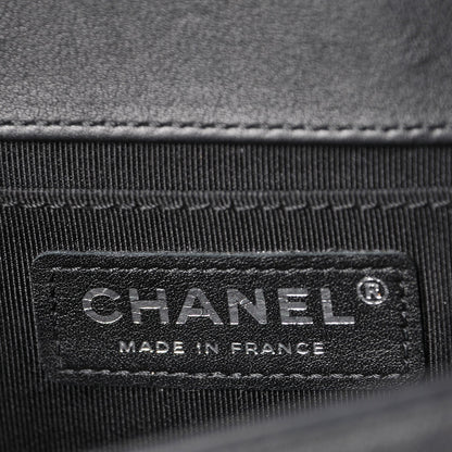 Chanel Calfskin Quilted Medium Boy Flap So Black 6 of 7