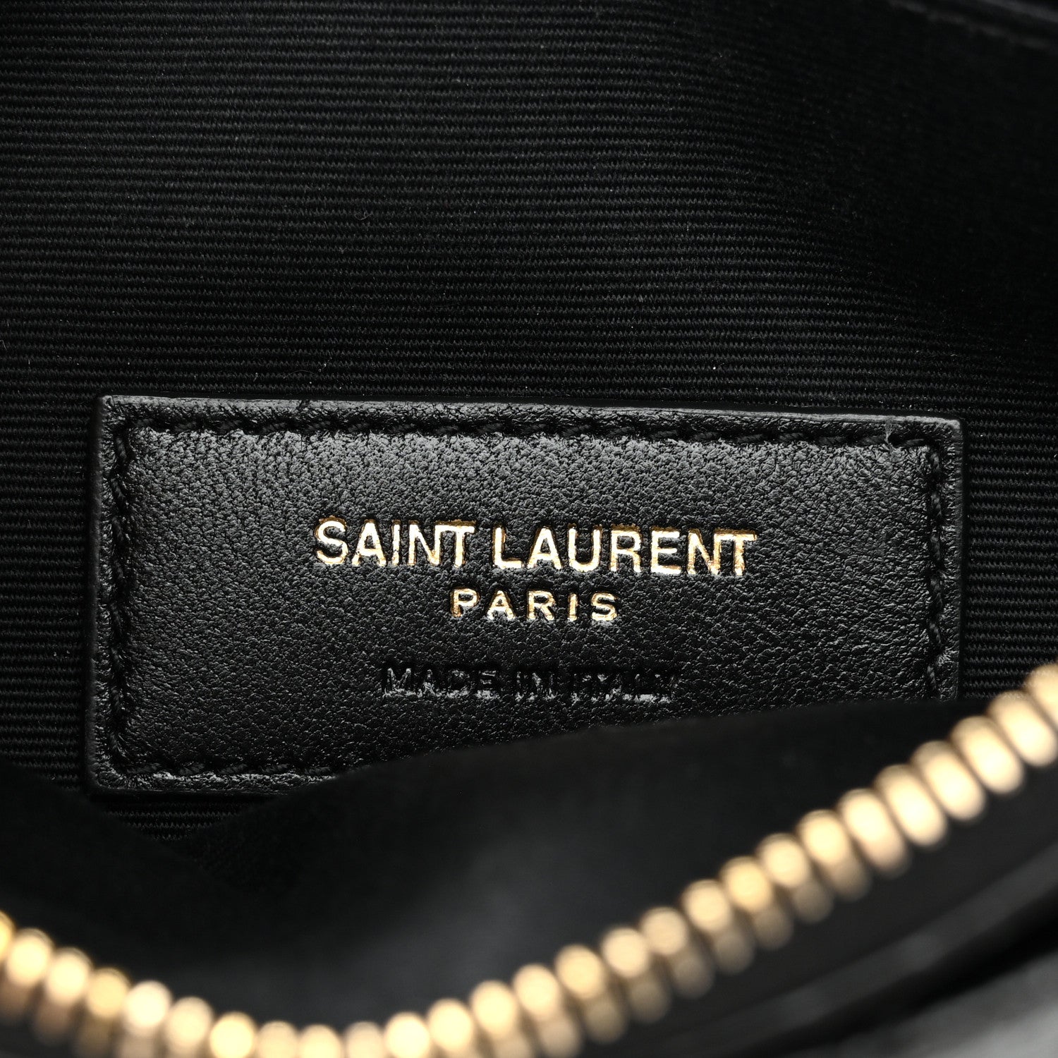Saint Laurent Grain De Poudre Chevron Monogram Bill Pouch Black 6 of 8