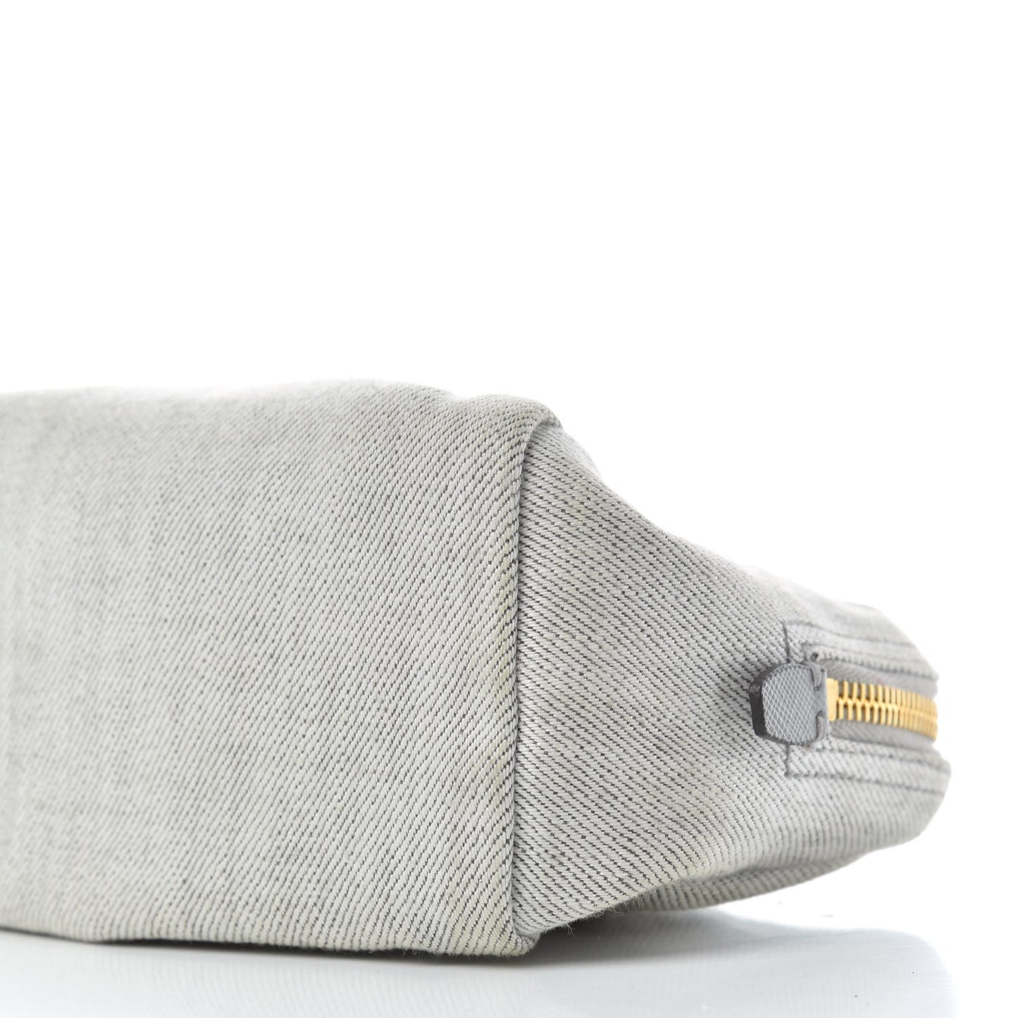 Denim Cosmetic Pouch White