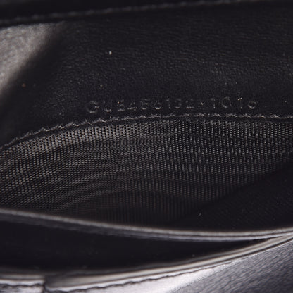 Saint Laurent Calfskin Love Patchwork Compact Zip Around Wallet Black 7 of 12
