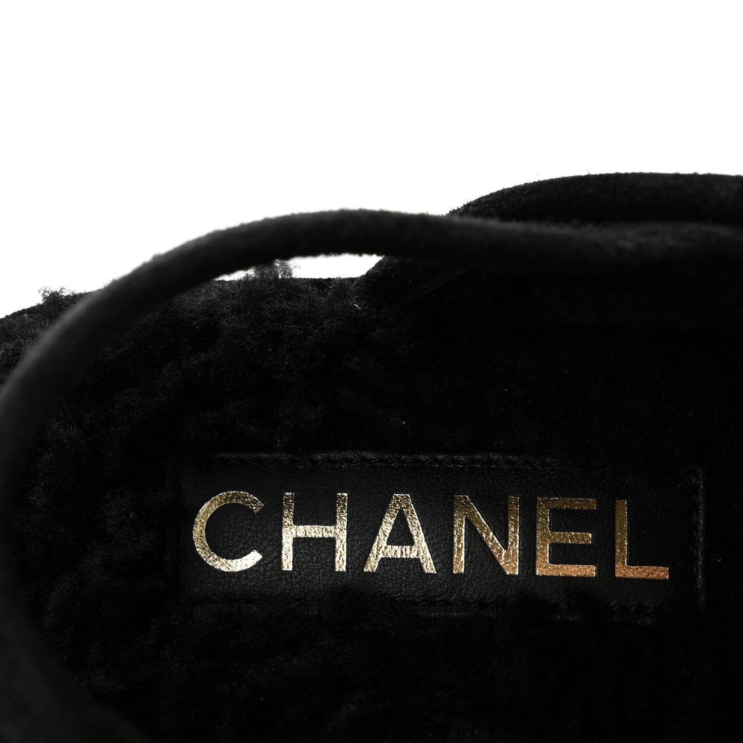 Chanel Suede Calfskin CC Slingback Loafers 37.5 Black 8 of 9