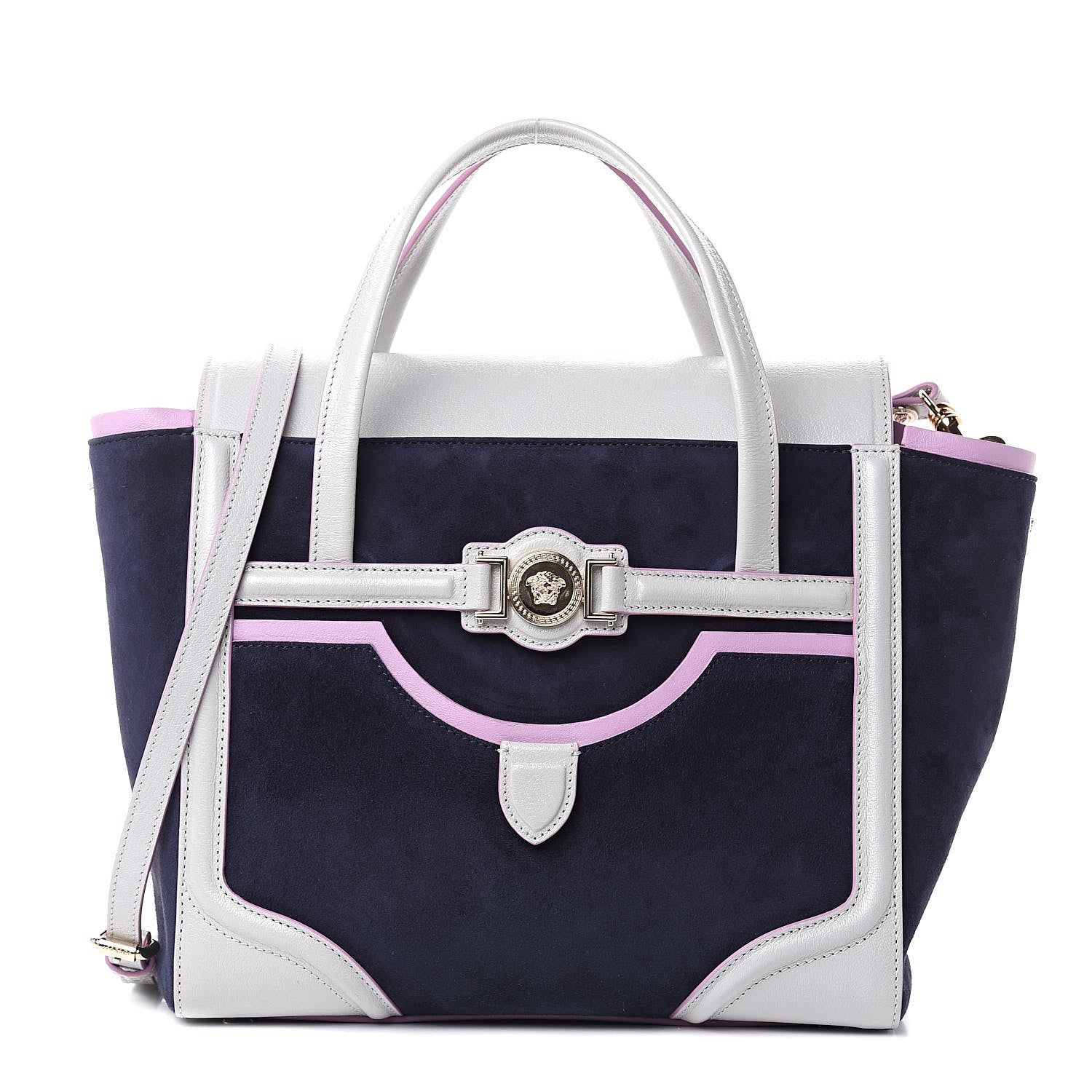 Versace Suede Nappa Goatskin Signature Bag Multicolor 1 of 12