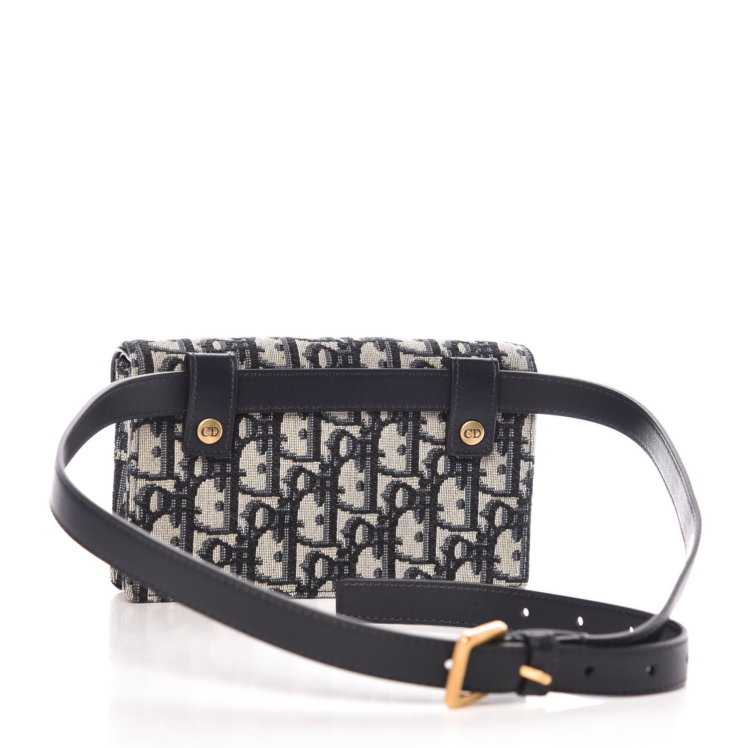 Christian Dior Oblique Saddle Belt Bag Blue 3 of 10