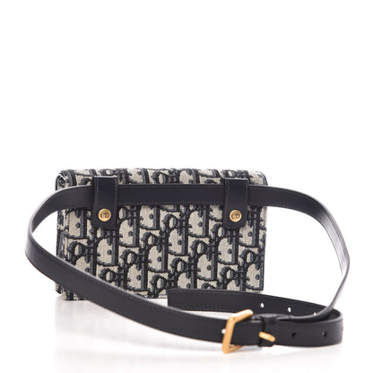 Christian Dior Oblique Saddle Belt Bag Blue 3 of 10