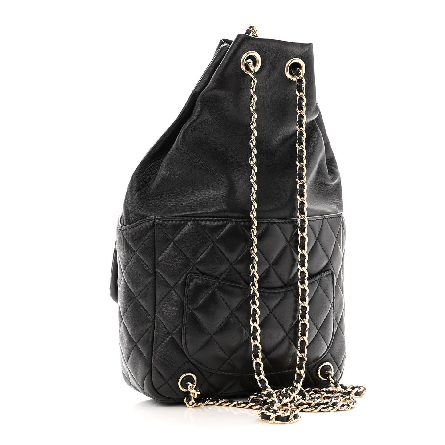 Lambskin Quilted Small in Seoul Backpack Black