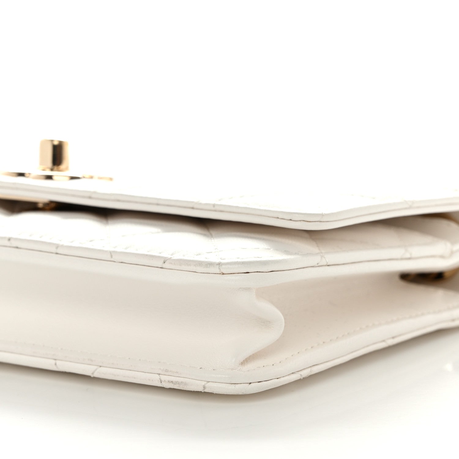 Chanel Lambskin Quilted Trendy CC Wallet On Chain WOC White 11 of 12