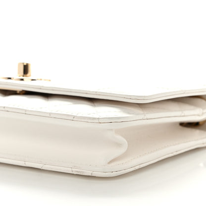 Chanel Lambskin Quilted Trendy CC Wallet On Chain WOC White 11 of 12