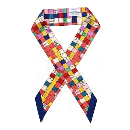 Hermes Silk Bolduc Au Carre Twilly Corail Jaune Multicolor 1 of 5