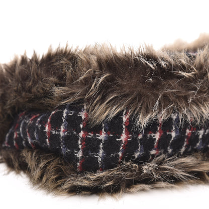 Chanel Tweed Arctic Fantasy Fur Flap Blue Red 8 of 10