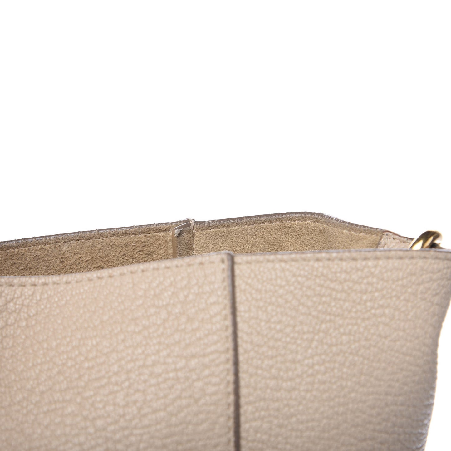 Soft Grained Calfskin Sangle Bucket Bag Dune