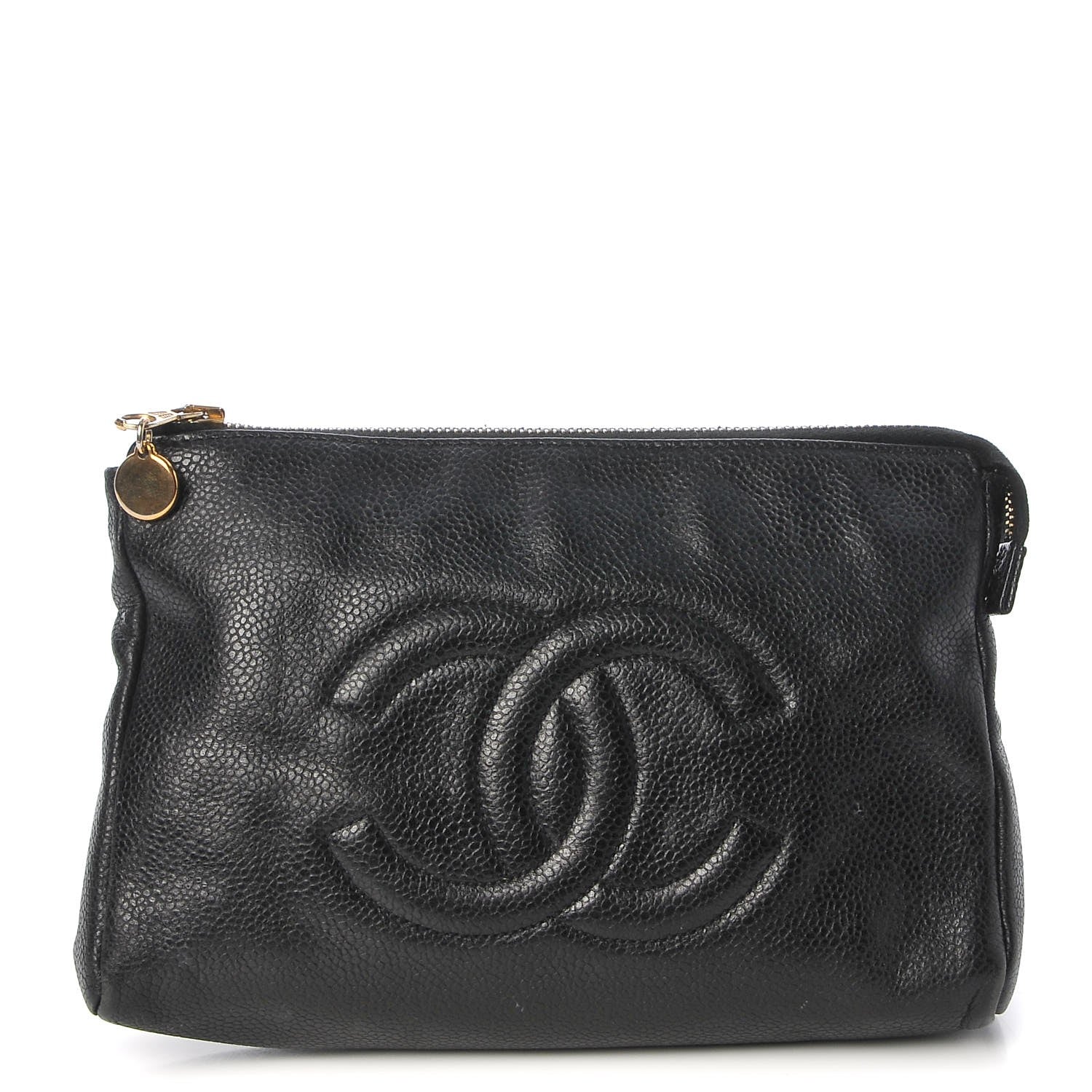 Chanel Caviar Timeless CC Cosmetic Pouch Black 1 of 10