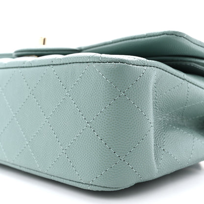 Chanel Caviar Quilted Medium Double Flap Dark Green 10 of 10