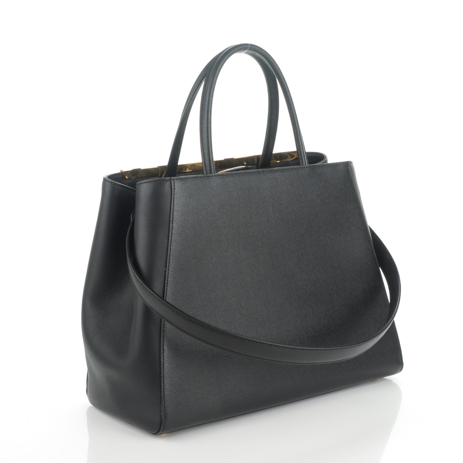 Fendi Vitello Elite Medium 2Jours Tote Black 3 of 6