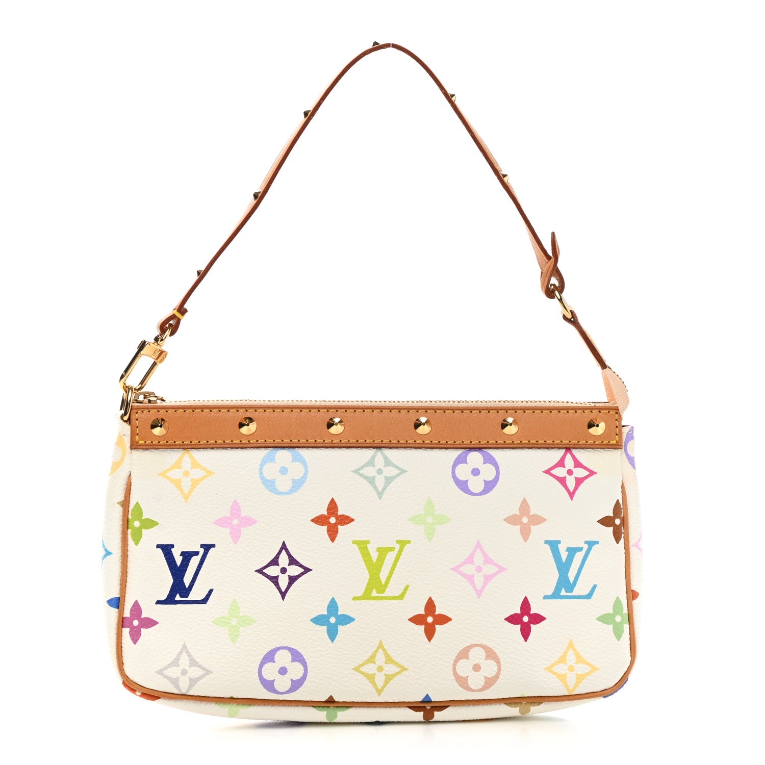 Louis Vuitton Monogram Multicolor Pochette Accessories White 1 of 11