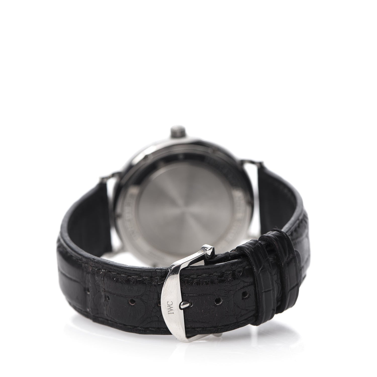 IWC Stainless Steel Alligator 40mm Portofino Automatic Watch Black IW356506 4 of 11