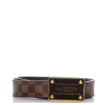 Louis Vuitton Damier Ebene 35mm Inventeur Reversible Belt 95 38 1 of 8