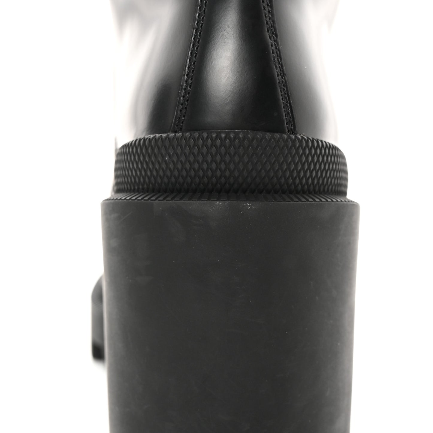 Magnum Calfskin Nappa Quilted Lace Up Ankle Boots 38.5 Black