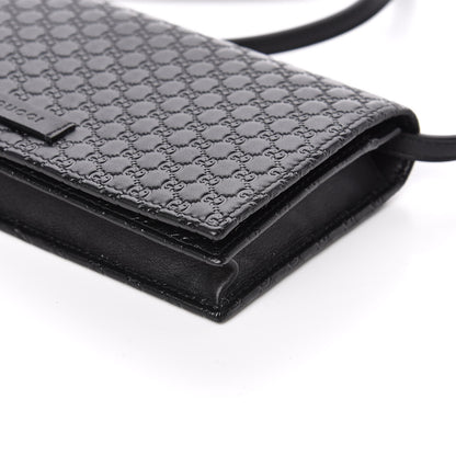 Gucci Microguccissima Crossbody Wallet Black 8 of 9