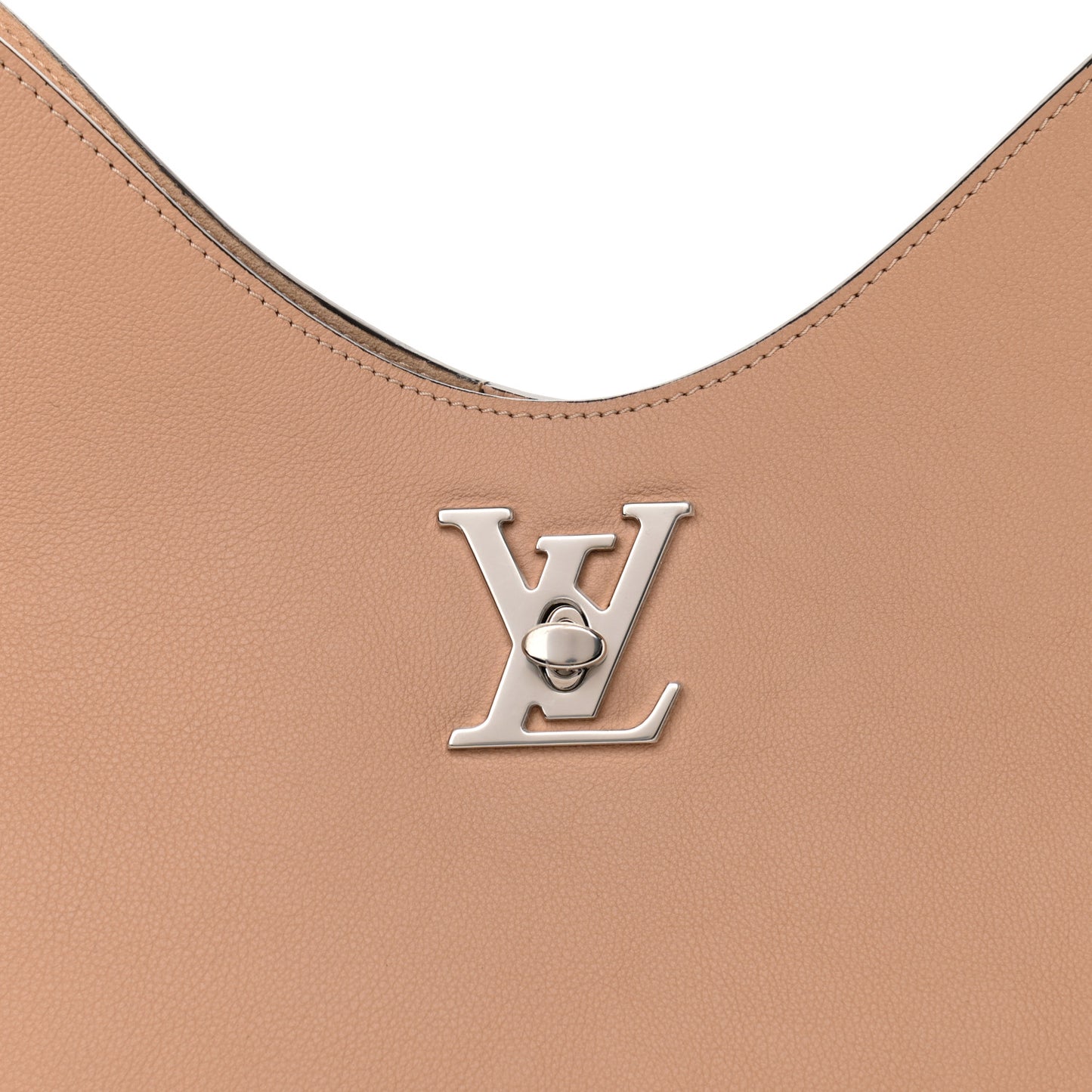 Calfskin Lockme Hobo Beige