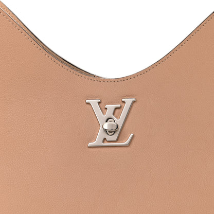 Louis Vuitton Calfskin Lockme Hobo Beige 8 of 10