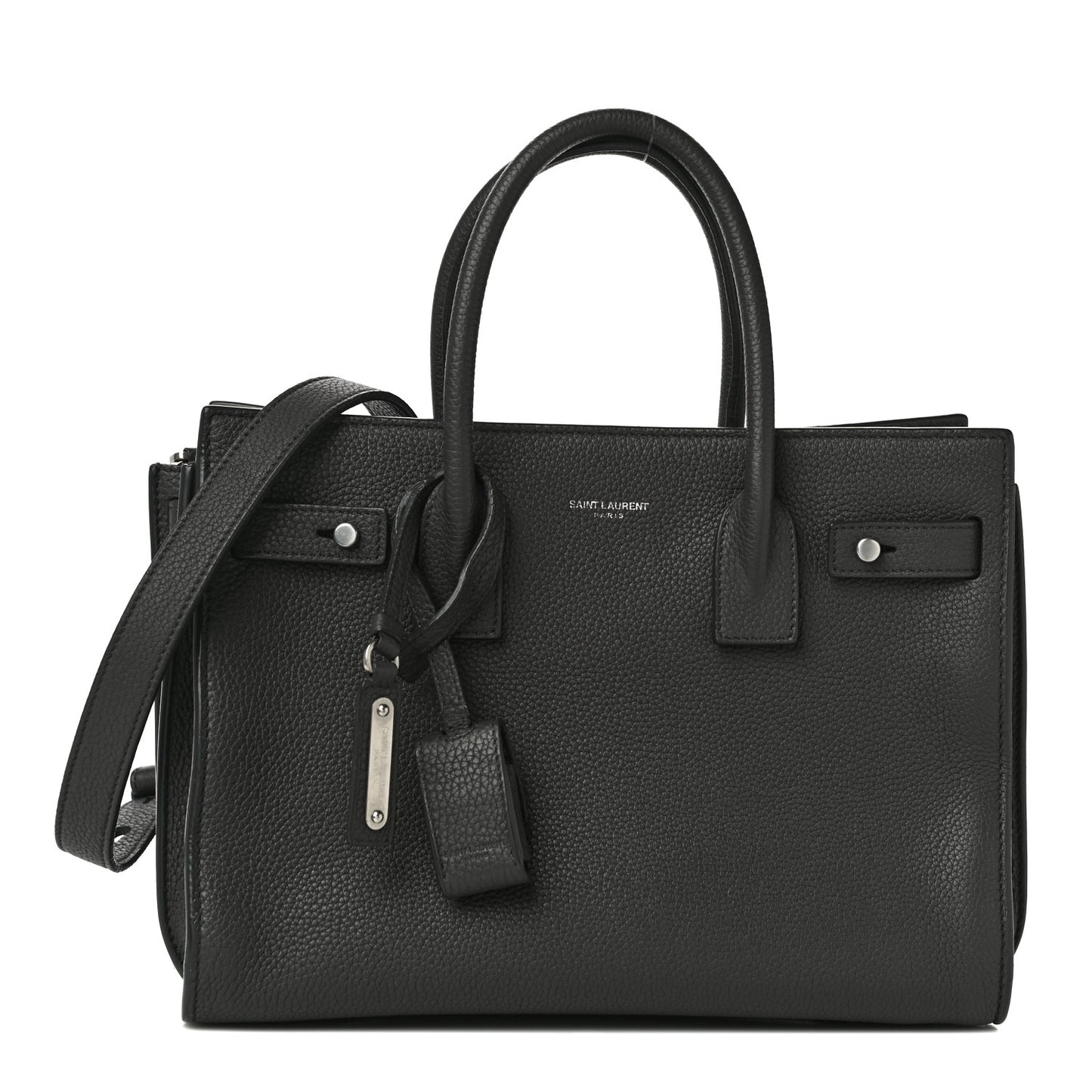Grained Calfskin Baby Sac De Jour Souple Asphalt