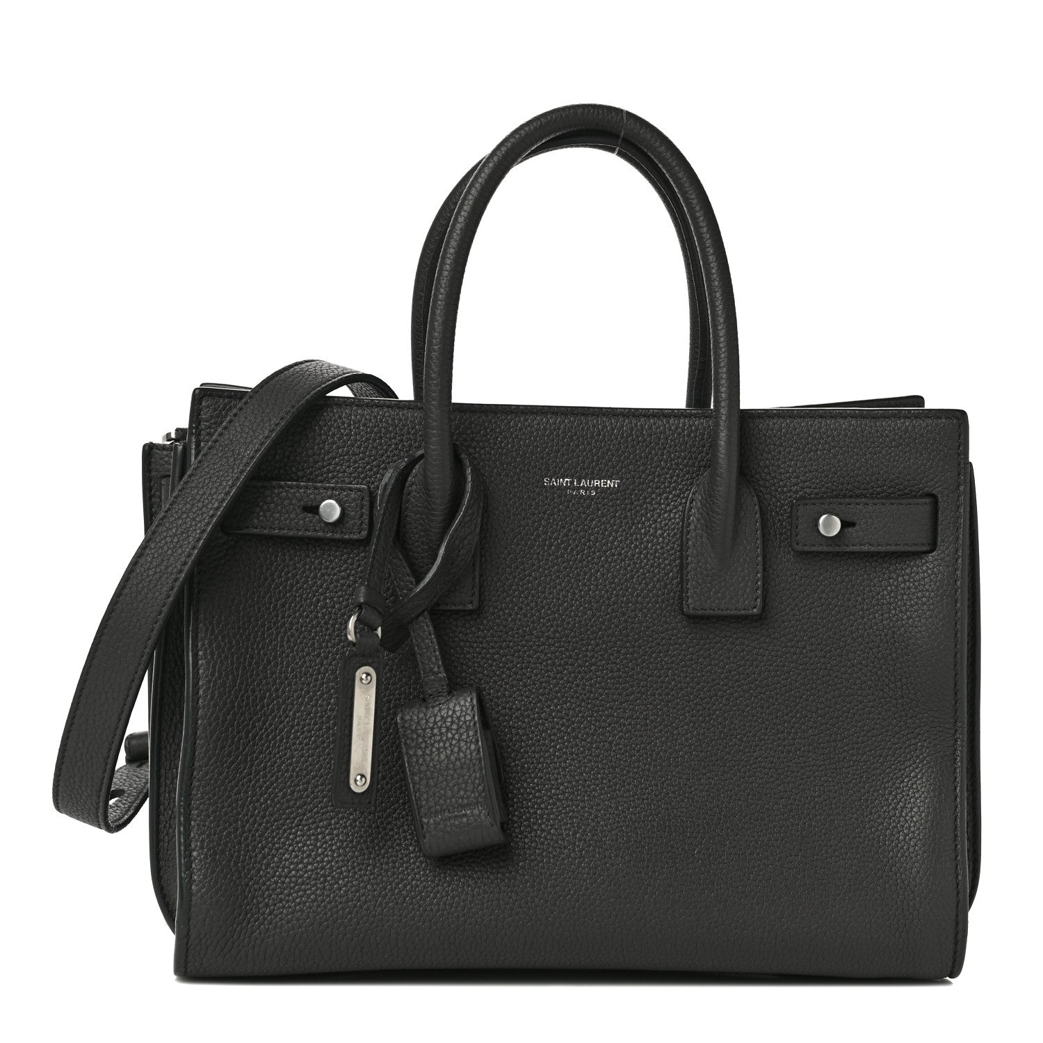 Saint Laurent Grained Calfskin Baby Sac De Jour Souple Asphalt 1 of 9