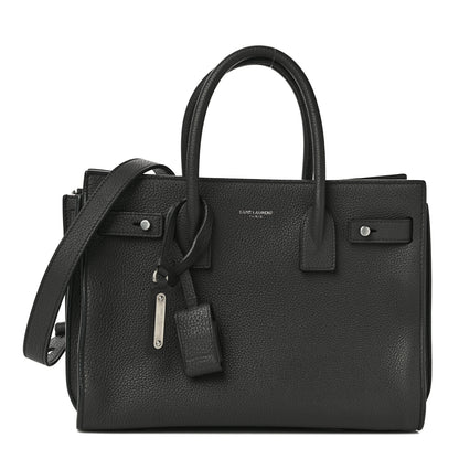 Saint Laurent Grained Calfskin Baby Sac De Jour Souple Asphalt 1 of 9