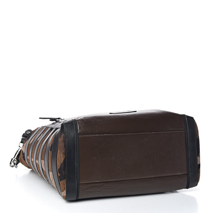 Christian Louboutin Calfskin Pony Hair Maurice Shopping Carryall Bag Coffee 4 of 10