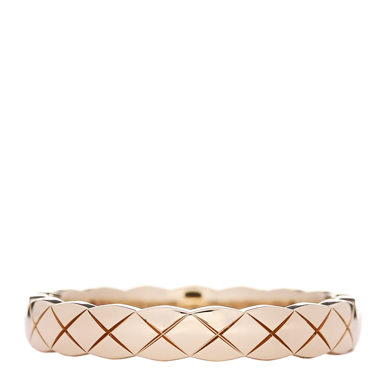 Chanel 18K Beige Gold Mini Coco Crush Ring 55 7.25 1 of 5