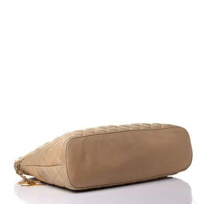 Chanel Lambskin Quilted Shoulder Bag Beige 4 of 14