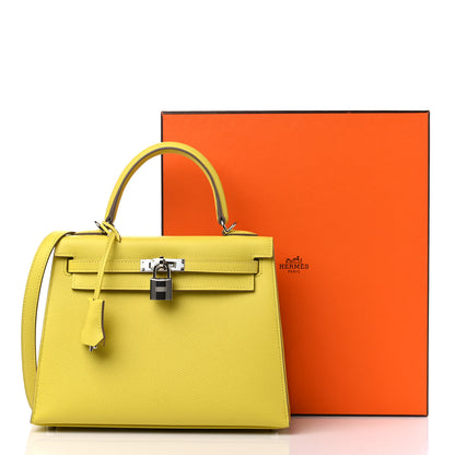 Hermes Epsom Kelly Sellier 25 Lime 10 of 10