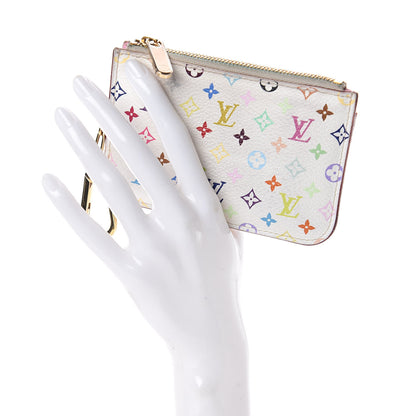Louis Vuitton Monogram Multicolor Key Pouch White Litchi 2 of 8