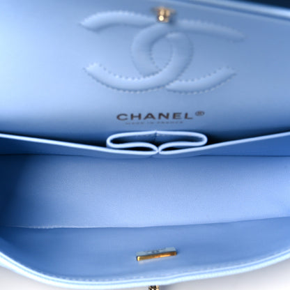 Chanel Caviar Quilted Small Double Flap Light Blue 5 of 12